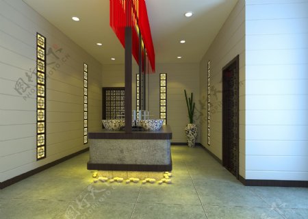 中式酒店卫生间图片