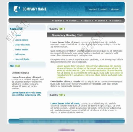 简单商务企业网站CSS模板