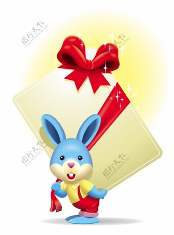 送卡片的兔子