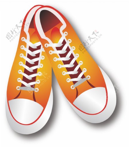 球鞋鞋子插画图片