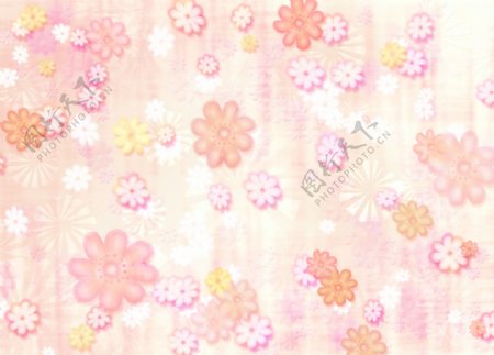 粉色光感花朵排列底纹花纹素材
