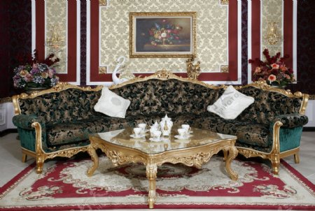 古典家具沙发欧式图片
