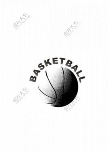 篮球球矢量图像灰度