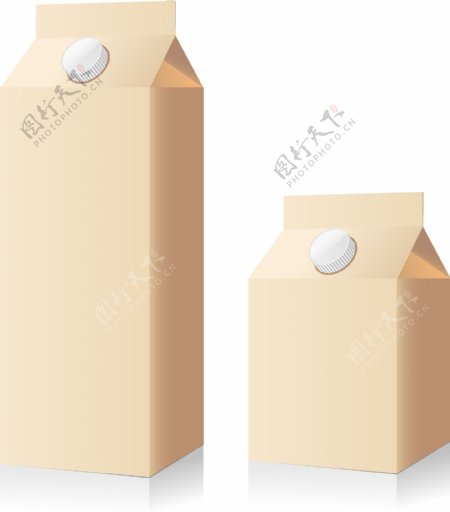 牛皮纸饮料包装盒模板
