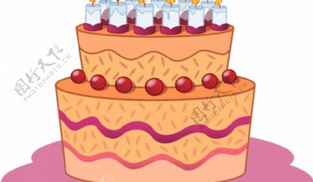 生日蛋糕的剪贴画图像矢量