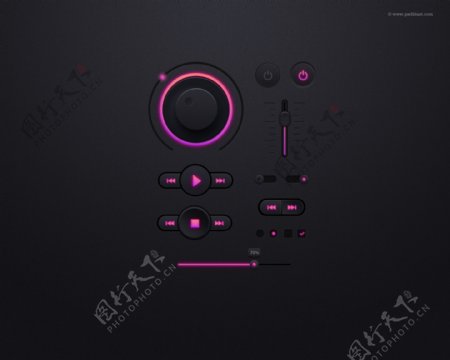 紫色闪亮UI设计源文件