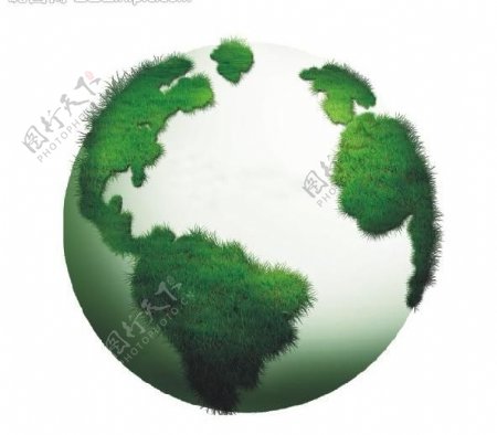 绿草地球图片