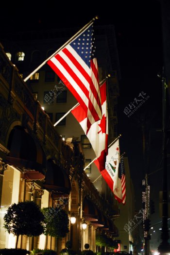 洛杉矶美国国旗图片