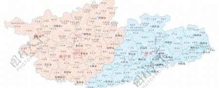 广东广东矢量地图