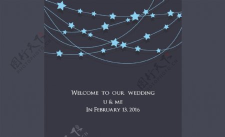 蓝色星空主题婚礼