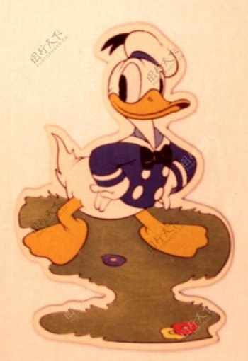 位图卡通动物唐老鸭可爱卡通色彩免费素材