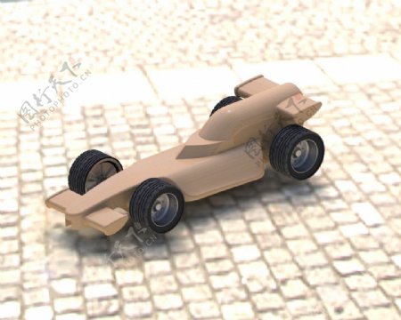 F1的木制玩具车