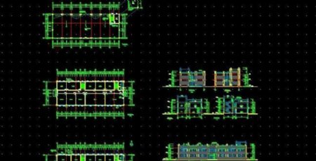 二层实用型公司办公楼施工设计图