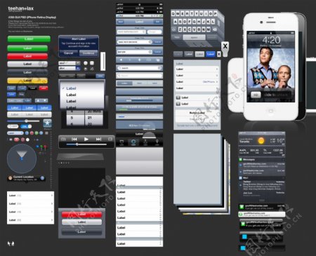 iphone4s应用程序设计psd素材