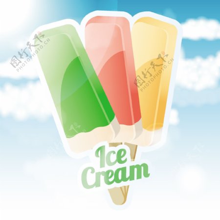 甜蜜的冰淇淋04矢量素材