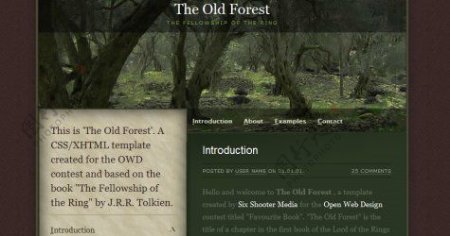 theoldforest网页模板