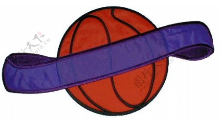 绣花色彩篮球橙色紫色免费素材