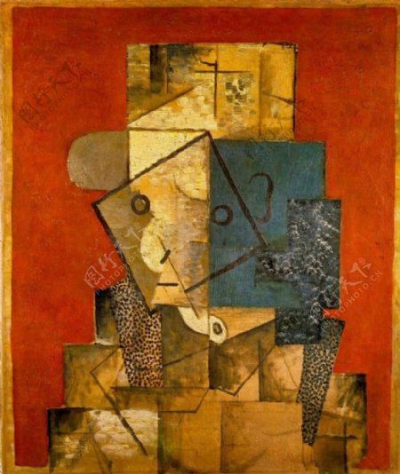 1915Homme西班牙画家巴勃罗毕加索抽象油画人物人体油画装饰画