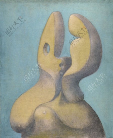 1931Visagesculptural西班牙画家巴勃罗毕加索抽象油画人物人体油画装饰画