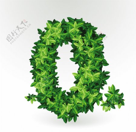 绿色的叶子700hPa矢量字母