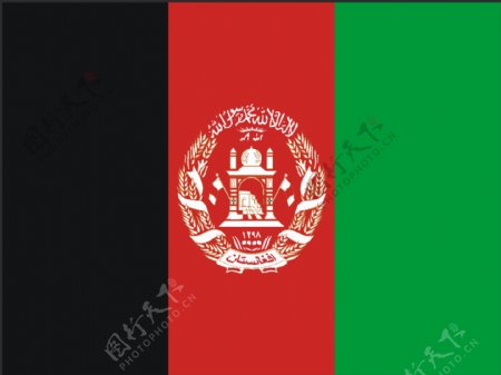 矢量阿富汗国旗