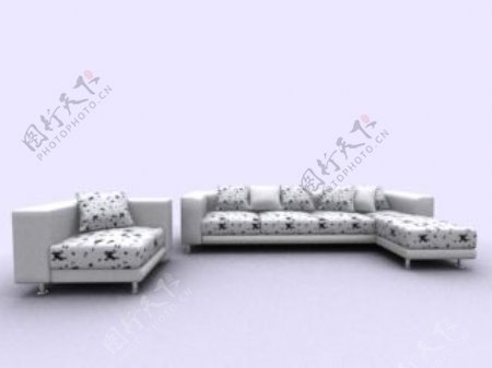 沙发组合3d模型沙发效果图12