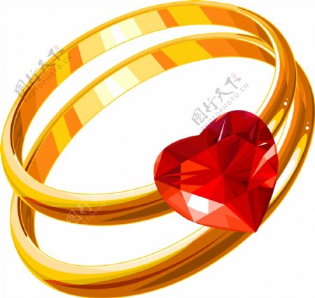 心型红宝石戒指
