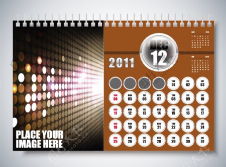 2011十二月日历设计