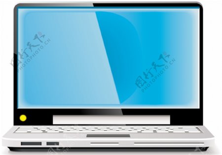 笔记本电脑的矢量的蓝色屏幕