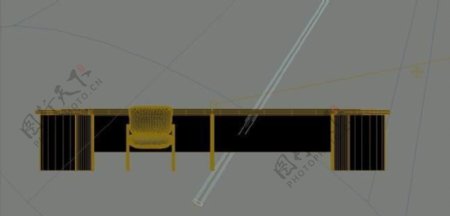 室内装饰家具桌椅组合753D模型