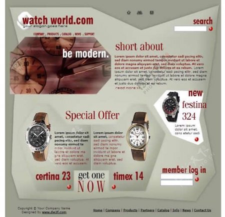 国外手表创意网站模板