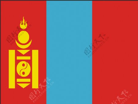矢量蒙古国旗