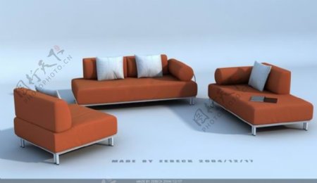 沙发组合3d模型沙发效果图62