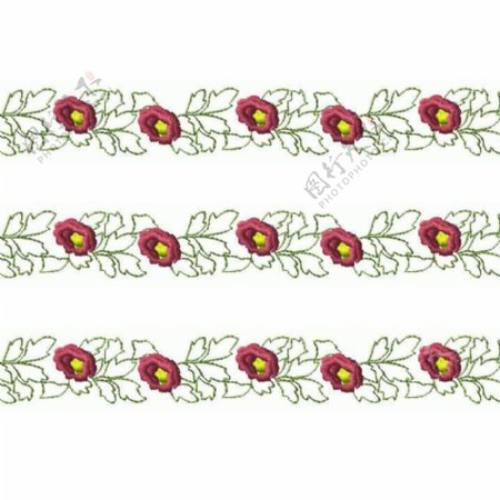 绣花植物花卉花纹家纺免费素材