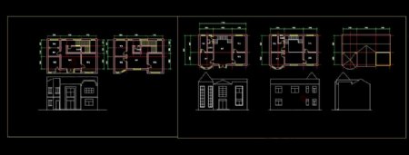 一套简单别墅cad设计方案图
