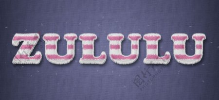 ZULULU毛巾字