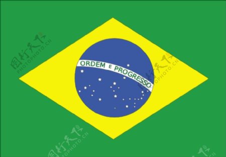巴西国旗的剪辑艺术