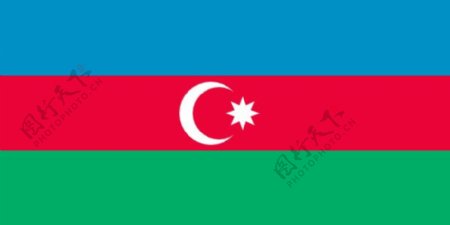 阿塞拜疆的剪贴画国旗