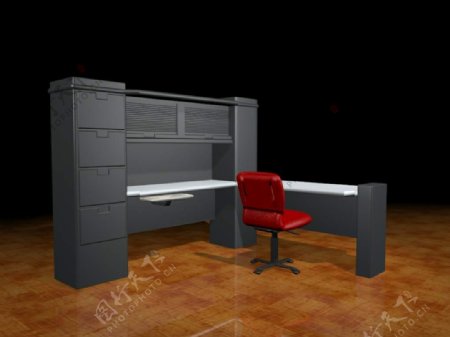办公家具办公桌3d模型3d素材模板223