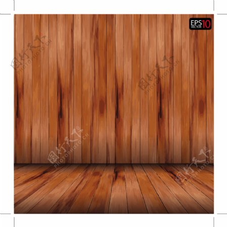 木制墙壁矢量素材