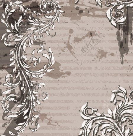 欧式复古花纹背景图片