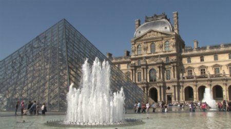 在卢浮宫股票视频喷泉视频免费下载
