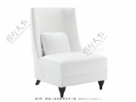 单瓣白色垫沙发单人沙发沙发椅简单