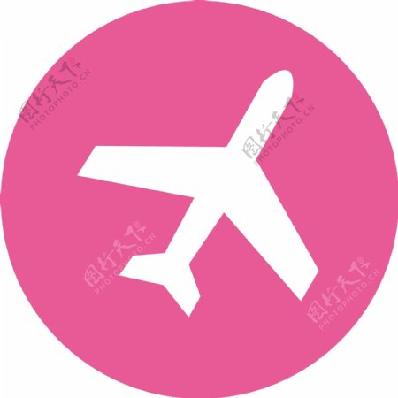 粉色飞机图标