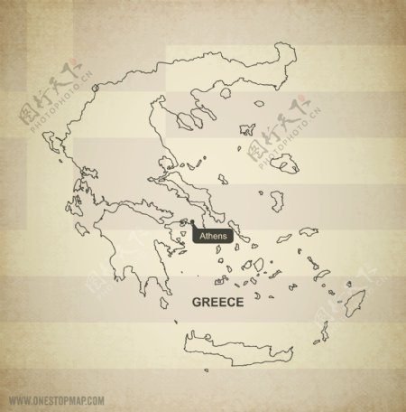矢量希腊地图