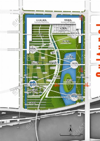 中央公园与滨河公园规划设计图纸全套20张