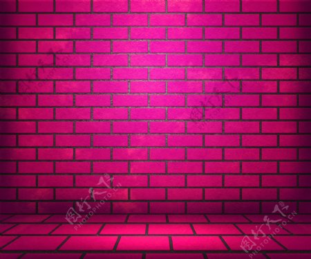 粉红色砖舞台背景