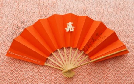 日本纸扇折扇红节日