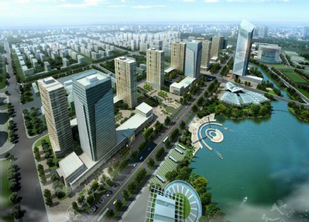 溧阳城市设计规划效果图2