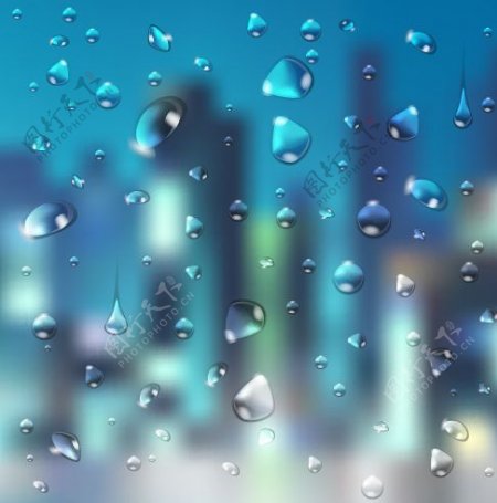 模糊背景艺术05晶体的水滴